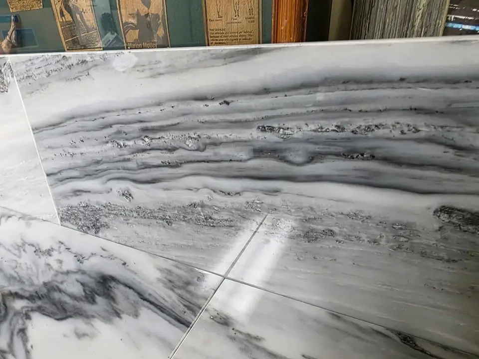 6 x 12 Natural Marble Tile, Blue Gray White, photo 3