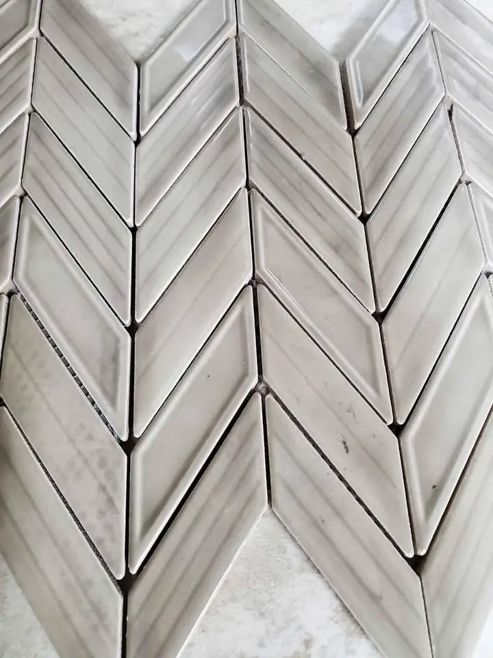 Gray Chevron Mosaic, Matte Porcelain, photo 2