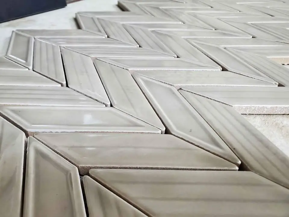 Gray Chevron Mosaic, Matte Porcelain, photo 4